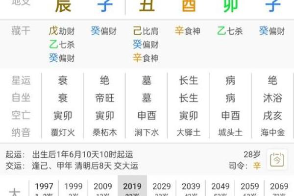 八字透与藏的意思