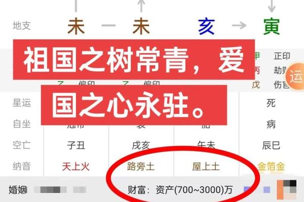 八字四金四土
